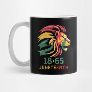 Juneteenth Men Women African American black lion 1865 king Mug